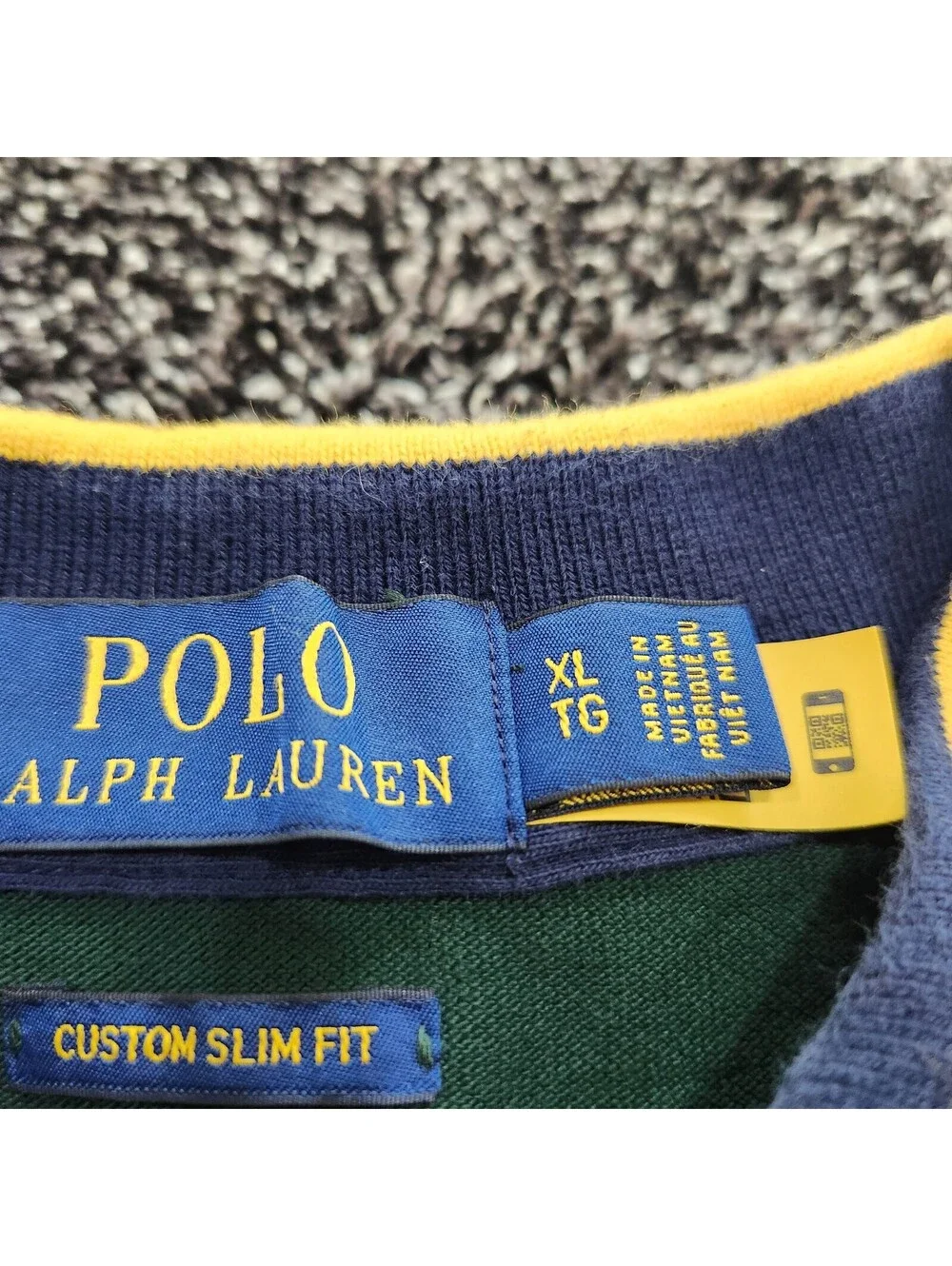 Polo Ralph Lauren Big Pony Colorblock Crest Polo Shirt Blue Red Gold Men XL